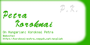 petra koroknai business card